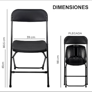 Foto 2 | Silla Plegable Reforzada Plástico Fiesta Exterior Resistente