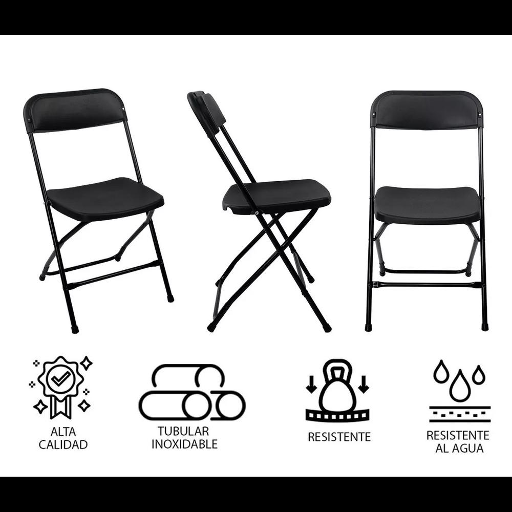 Foto 5 | Silla Plegable Reforzada Plástico Fiesta Exterior Resistente
