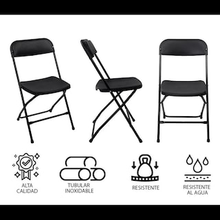 Foto 5 | Silla Plegable Reforzada Plástico Fiesta Exterior Resistente
