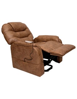 Foto 1 | Sillón Reclinable Eléctrico Xena Con Masaje Y Elevación De Tela Color Café