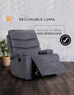 Foto 5 | Sillón Reclinable Luma de Tela Gris con Porta Vasos