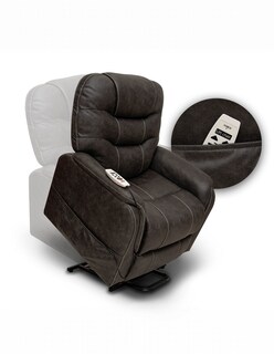 Foto 2 | Sillón Reclinable Eléctrico Xena Con Masaje Y Elevación De Tela Color Gris