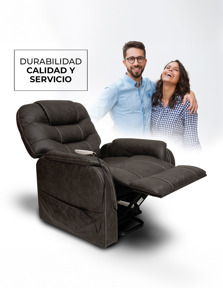 Foto 5 pulgar | Sillón Reclinable Eléctrico Xena Con Masaje Y Elevación De Tela Color Gris