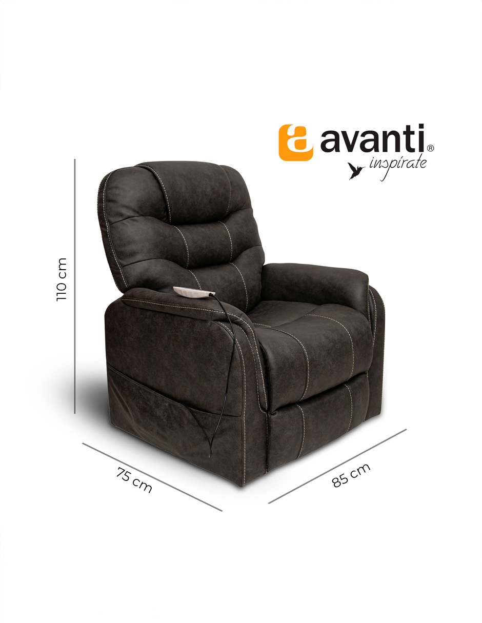 Foto 6 pulgar | Sillón Reclinable Eléctrico Xena Con Masaje Y Elevación De Tela Color Gris