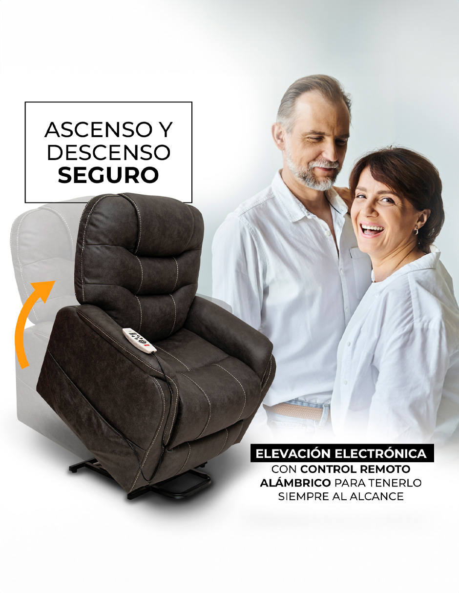 Foto 8 pulgar | Sillón Reclinable Eléctrico Xena Con Masaje Y Elevación De Tela Color Gris