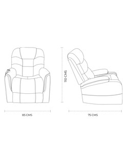 Foto 8 | Sillón Reclinable Eléctrico Xena Con Masaje Y Elevación De Tela Color Gris