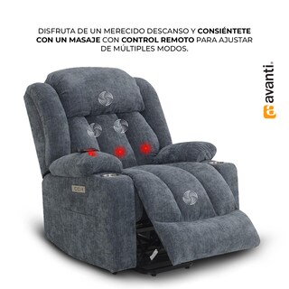 Foto 6 | Sillón Reclinable Eléctrico Avanti Ringo con Masaje Y Elevación Azul