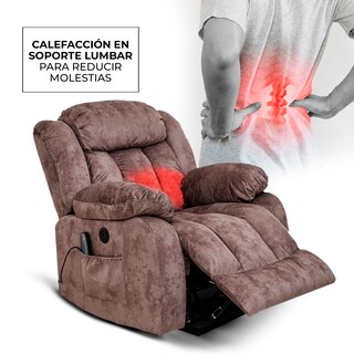 Foto 5 | Reclinable Eléctrico Con Masaje, Calor Y Elevador Fannyl De Tela Color Café