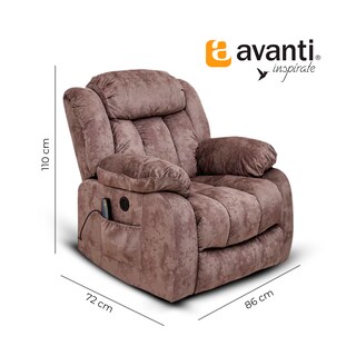 Foto 6 | Reclinable Eléctrico Con Masaje, Calor Y Elevador Fannyl De Tela Color Café