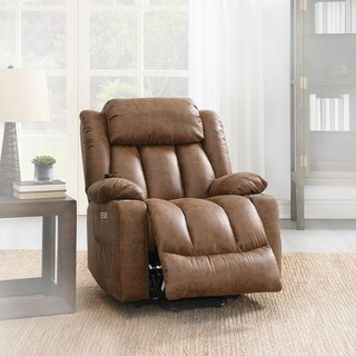 Foto 3 | Sillón Reclinable Eléctrico Ringo Con Masaje Y Elevación De Tela Color Café