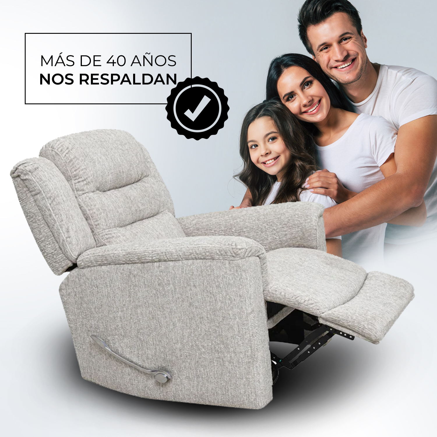 Foto 6 pulgar | Sillón Reclinable Giratorio Gris