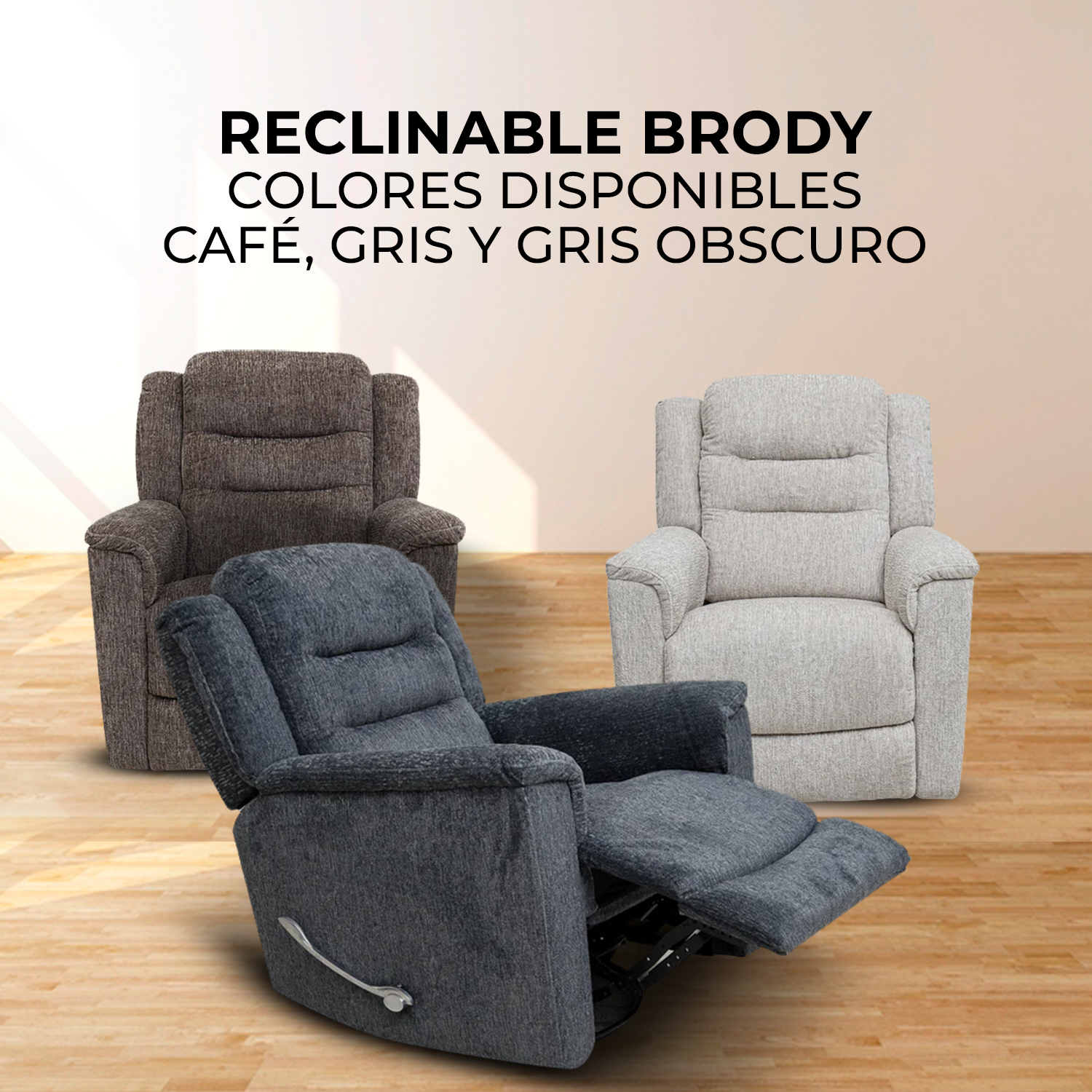 Foto 6 | Sillón Reclinable Giratorio Gris