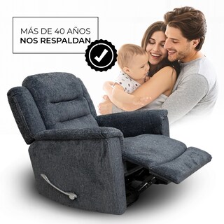 Foto 5 | Sillón Reclinable Giratorio Gris Obscuro