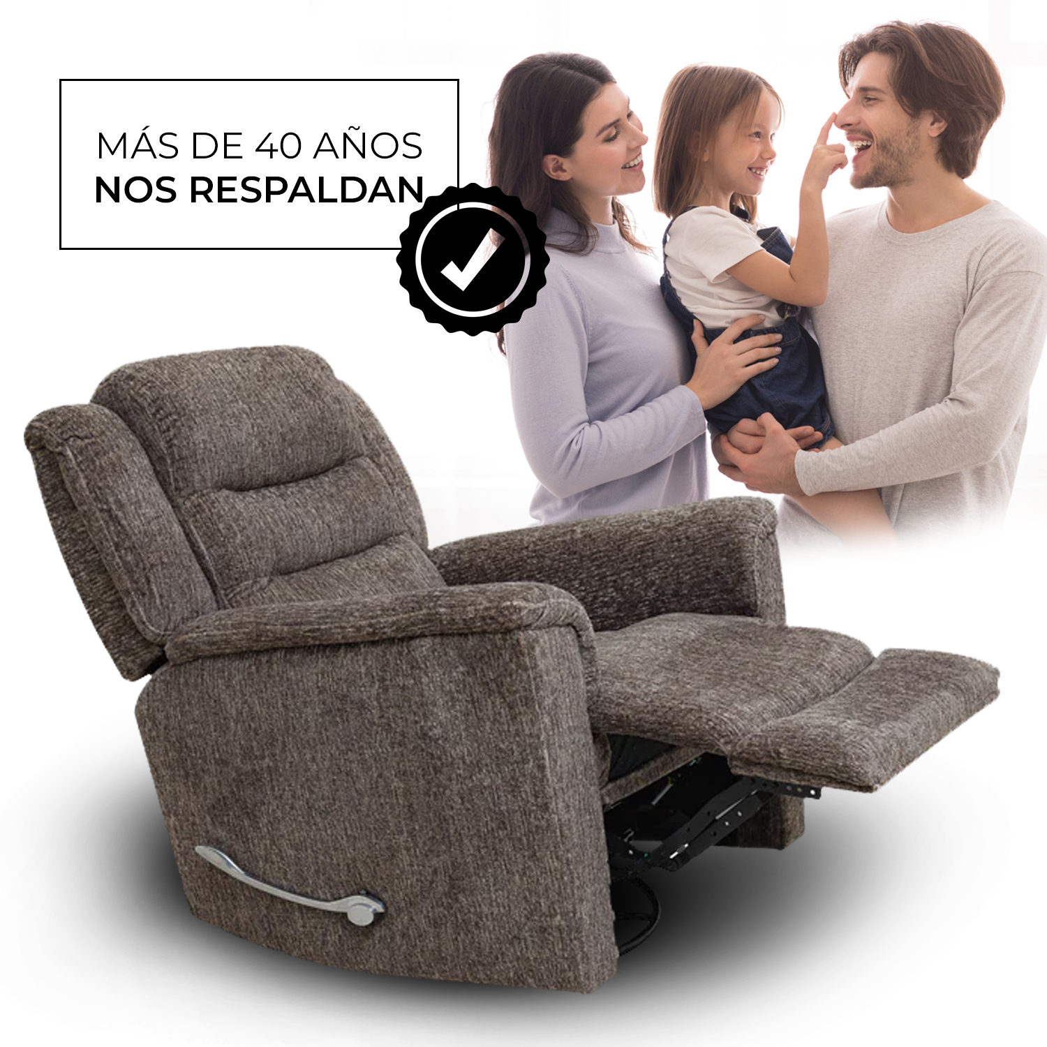 Foto 4 | Sillón Reclinable Giratorio Café