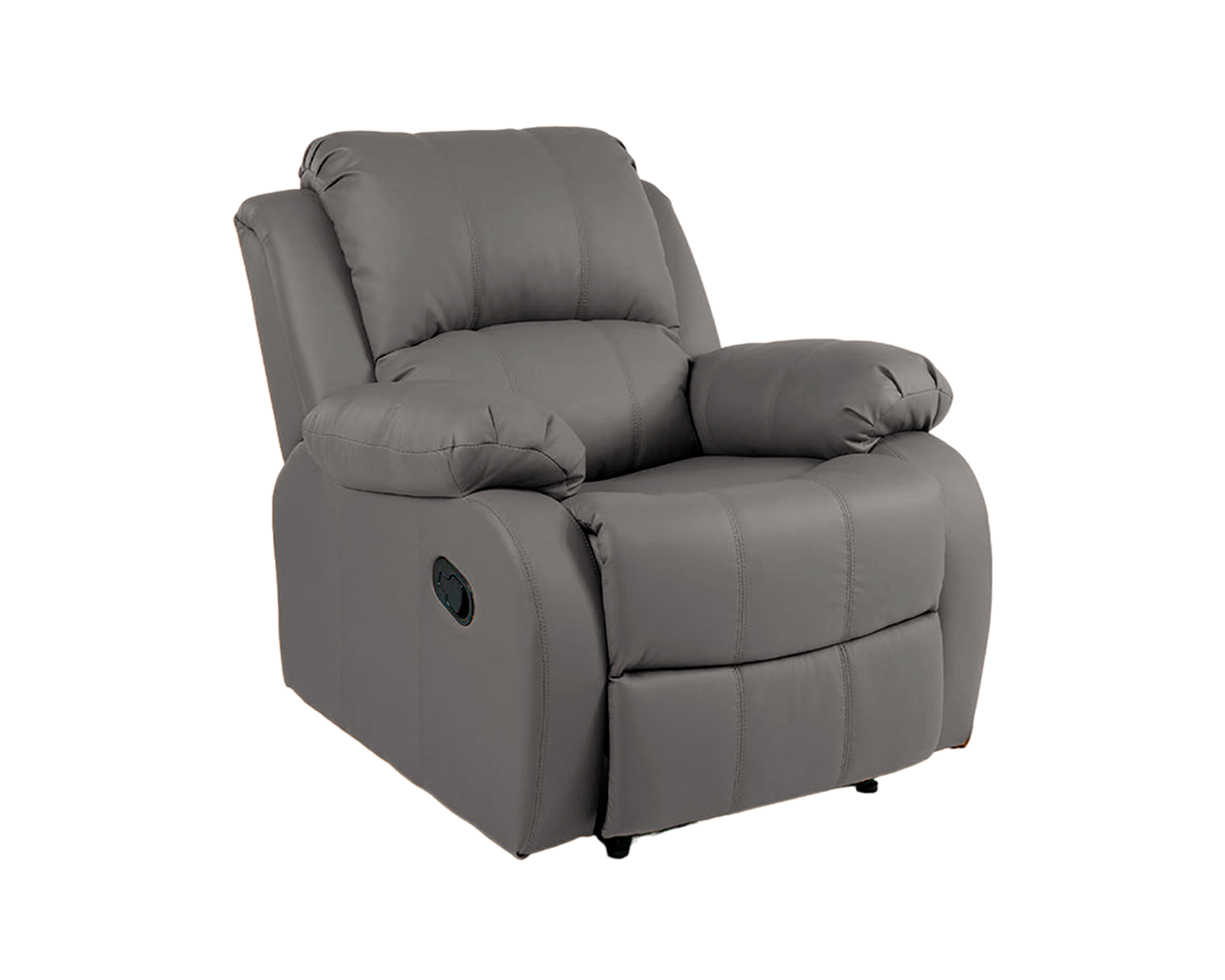 Sofá Reclinable Bluelander Gris Individual con Respaldo Acolchado