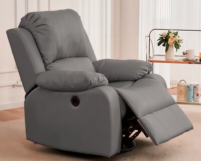 Foto 4 | Sofá Reclinable Bluelander Gris Individual con Respaldo Acolchado