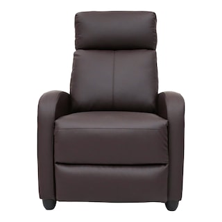 Foto 2 | Sillón Reclinable Reposet Manual Soporte Lumbar Sala Tv Cine Color Café Diseño De La Tela Liso