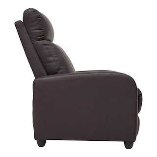 Foto 3 | Sillón Reclinable Reposet Manual Soporte Lumbar Sala Tv Cine Color Café Diseño De La Tela Liso
