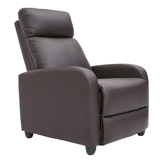 Foto 4 | Sillón Reclinable Reposet Manual Soporte Lumbar Sala Tv Cine Color Café Diseño De La Tela Liso