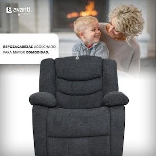 Foto 4 | Sillón Reclinable con Mecedora Cosmobel Victoria de Tela Gris Oscuro