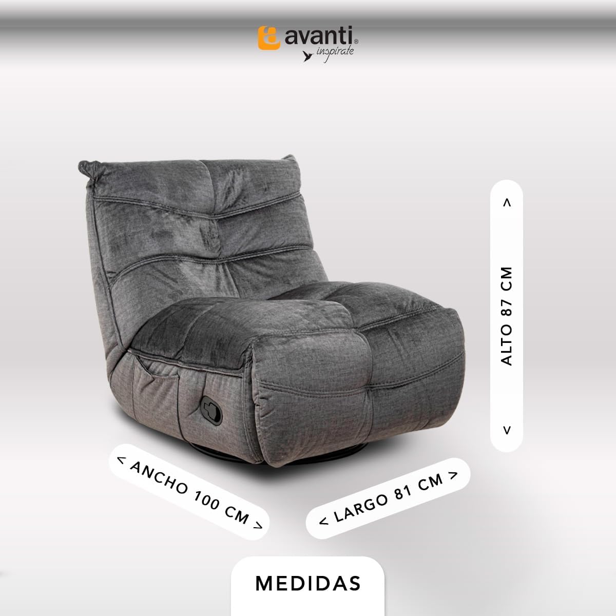 Foto 8 | Sillón Reclinable Manual Cosmobel Manny Gamer Giratorio Mecedora y con Porta Celulares de Tela Azul