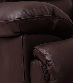 Foto 5 | Sillón Reclinable Con Mecedora Manual Finn De Piel Color Café