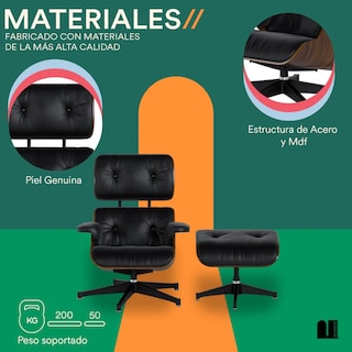 Foto 3 | Sillón con Otomana Mubson Sofá Individual Reclinable Silet Negro