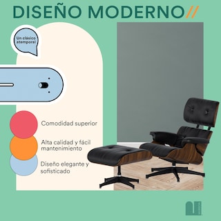 Foto 4 | Sillón con Otomana Mubson Sofá Individual Reclinable Silet Negro