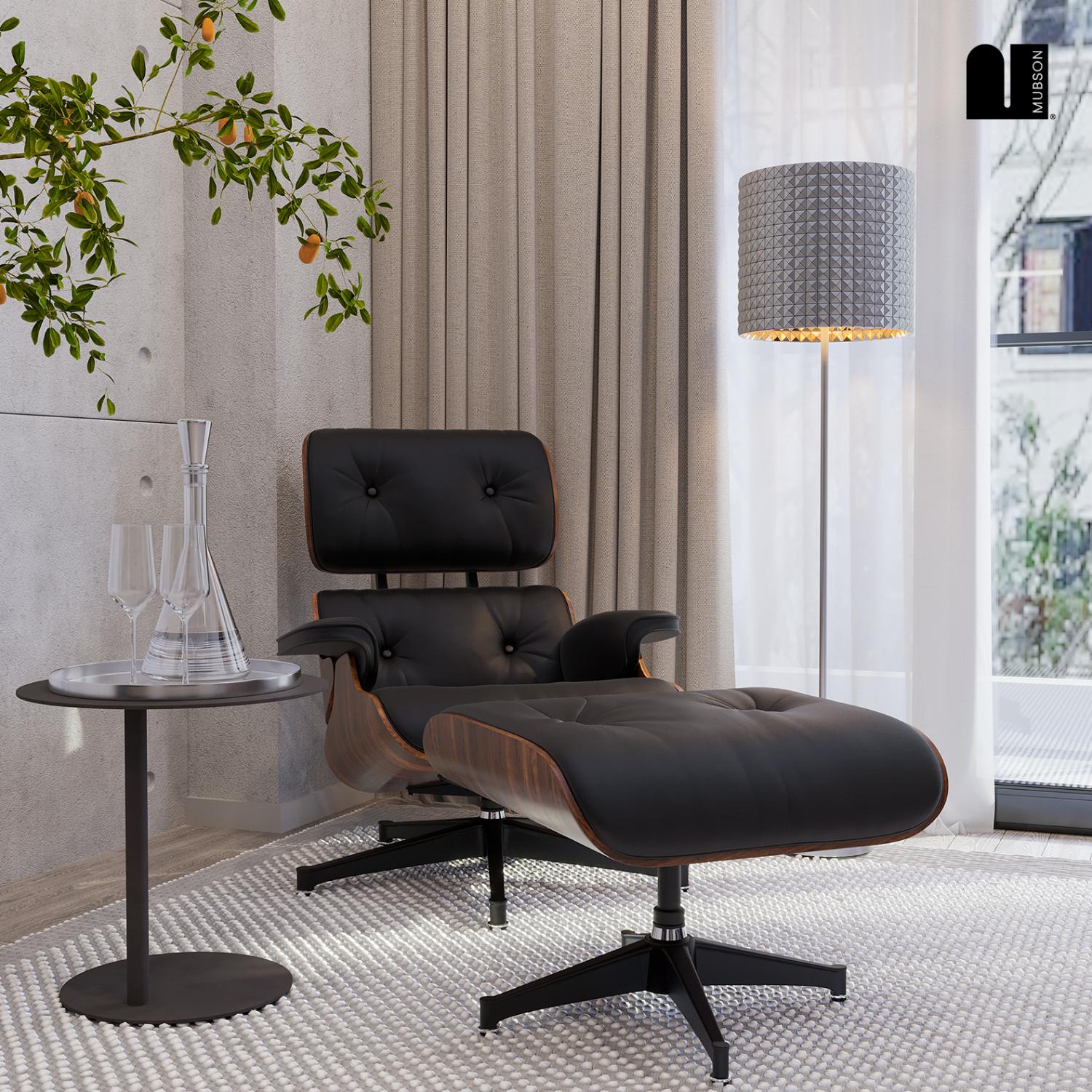 Foto 8 pulgar | Sillón con Otomana Mubson Sofá Individual Reclinable Silet Negro