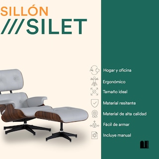 Foto 2 | Sillón con Otomana Mubson Sofá Individual Reclinable Silet Blanco