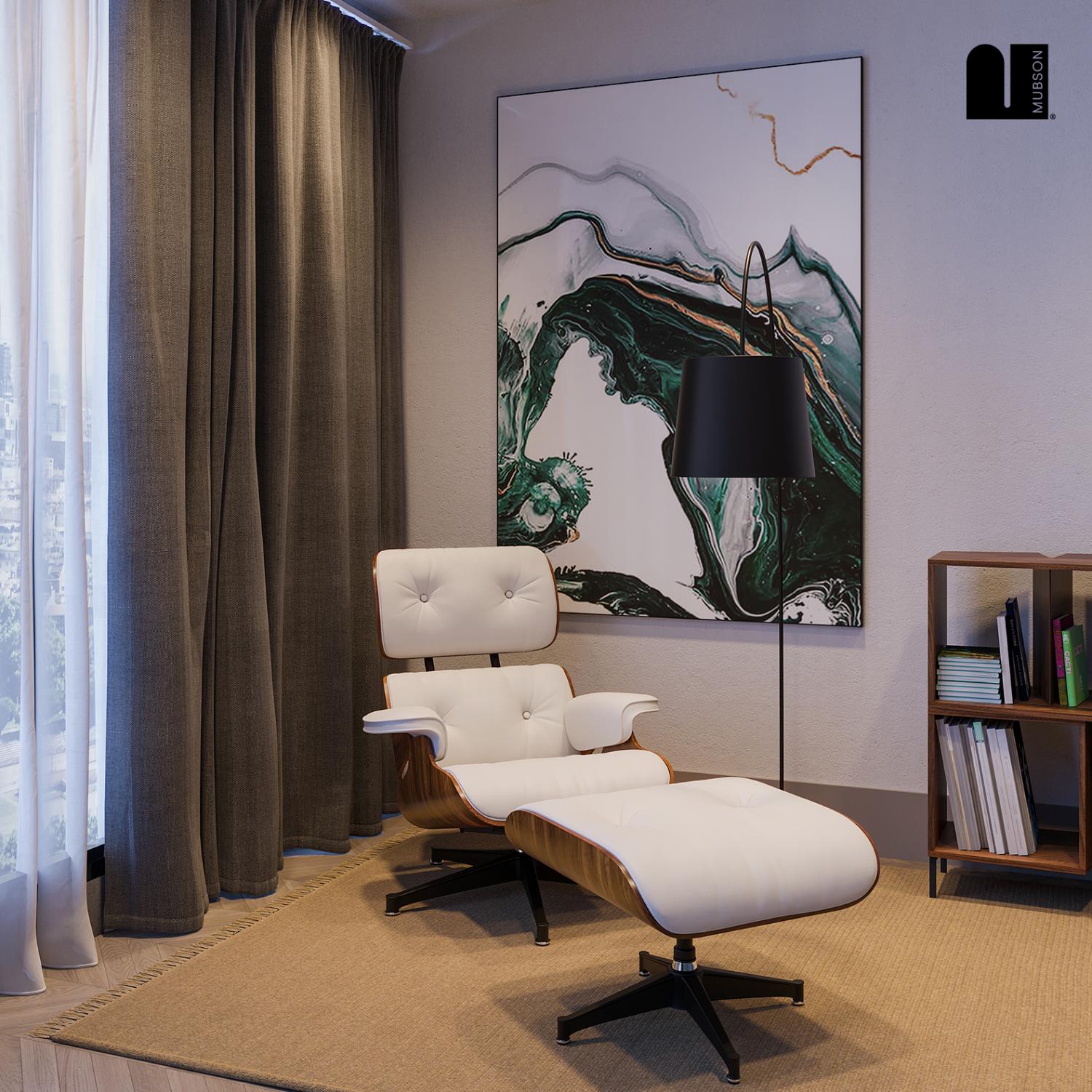 Foto 7 | Sillón con Otomana Mubson Sofá Individual Reclinable Silet Blanco