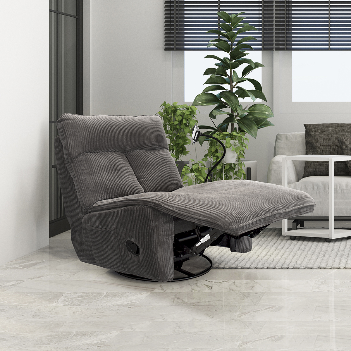 Foto 8 | Sillón mecedora Belle Blue Room Gris