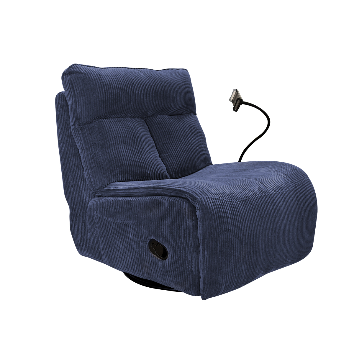 Foto 3 pulgar | Sillón mecedora Belle Blue Room Azul