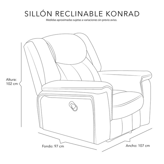 Foto 9 pulgar | Konrad Reclinable Reclinable Chicote Rivoli Navy Azul