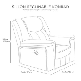 Foto 8 | Konrad Reclinable Reclinable Chicote Rivoli Navy Azul