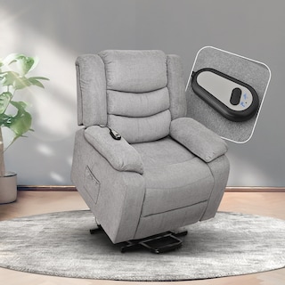 Foto 1 | Sillón Reclinable Eléctrico Turin De Tela Color Gris - Con Elevador