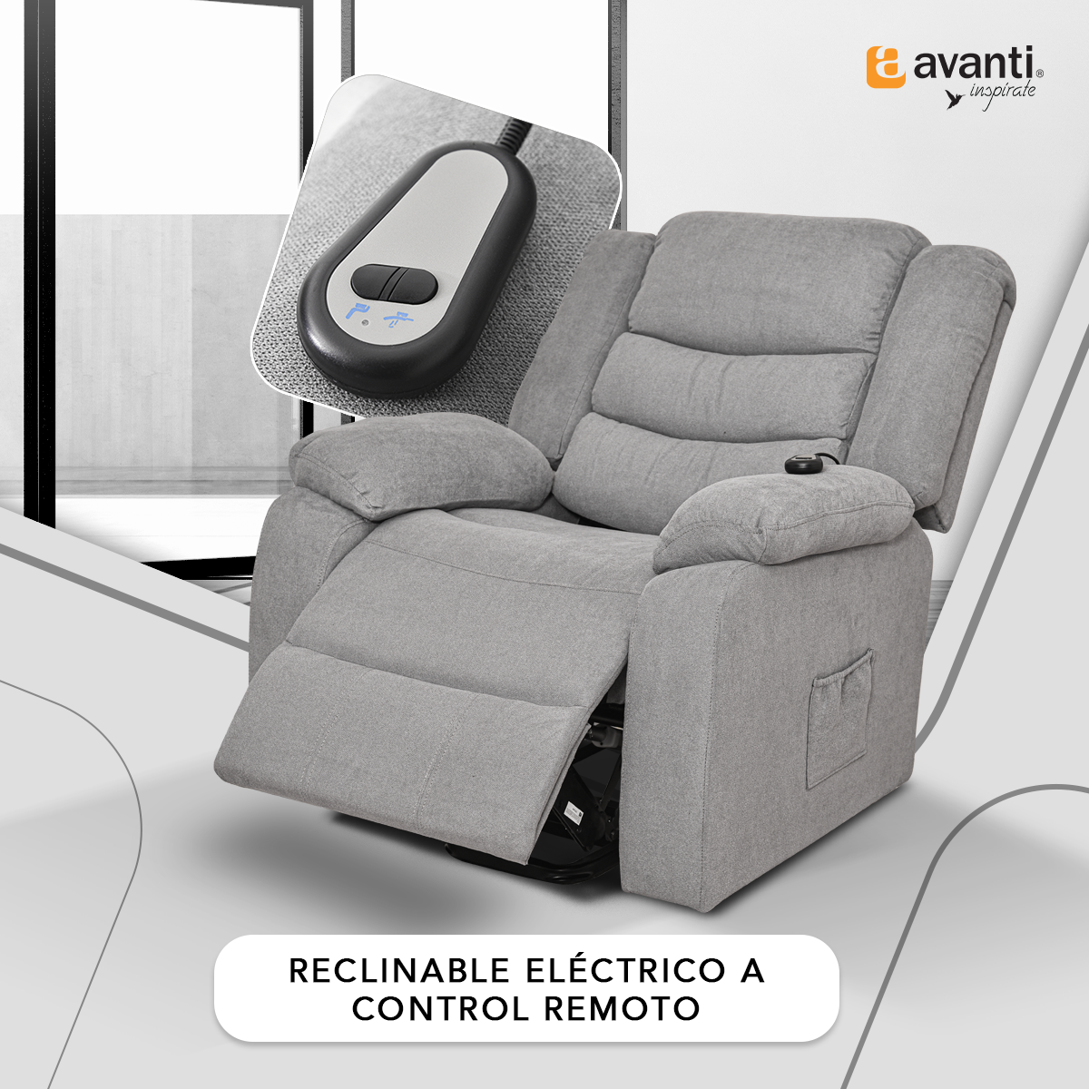 Foto 6 pulgar | Sillón Reclinable Eléctrico Turin De Tela Color Gris - Con Elevador