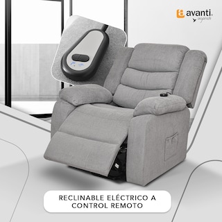 Foto 5 | Sillón Reclinable Eléctrico Turin De Tela Color Gris - Con Elevador