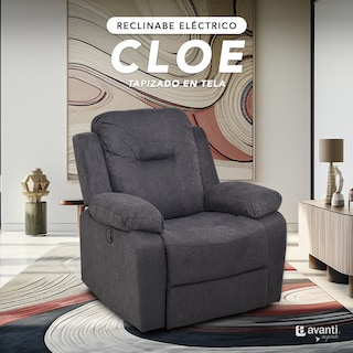 Foto 2 | Sillón Reclinable Eléctrico Cloe De Tela Color Gris