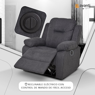 Foto 4 | Sillón Reclinable Eléctrico Cloe De Tela Color Gris