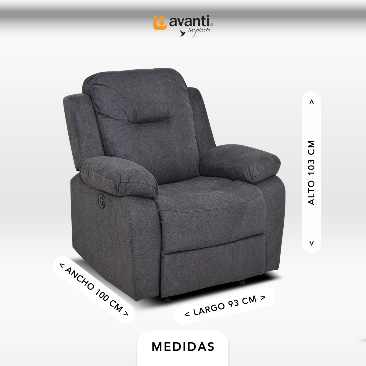 Foto 6 pulgar | Sillón Reclinable Eléctrico Cloe De Tela Color Gris