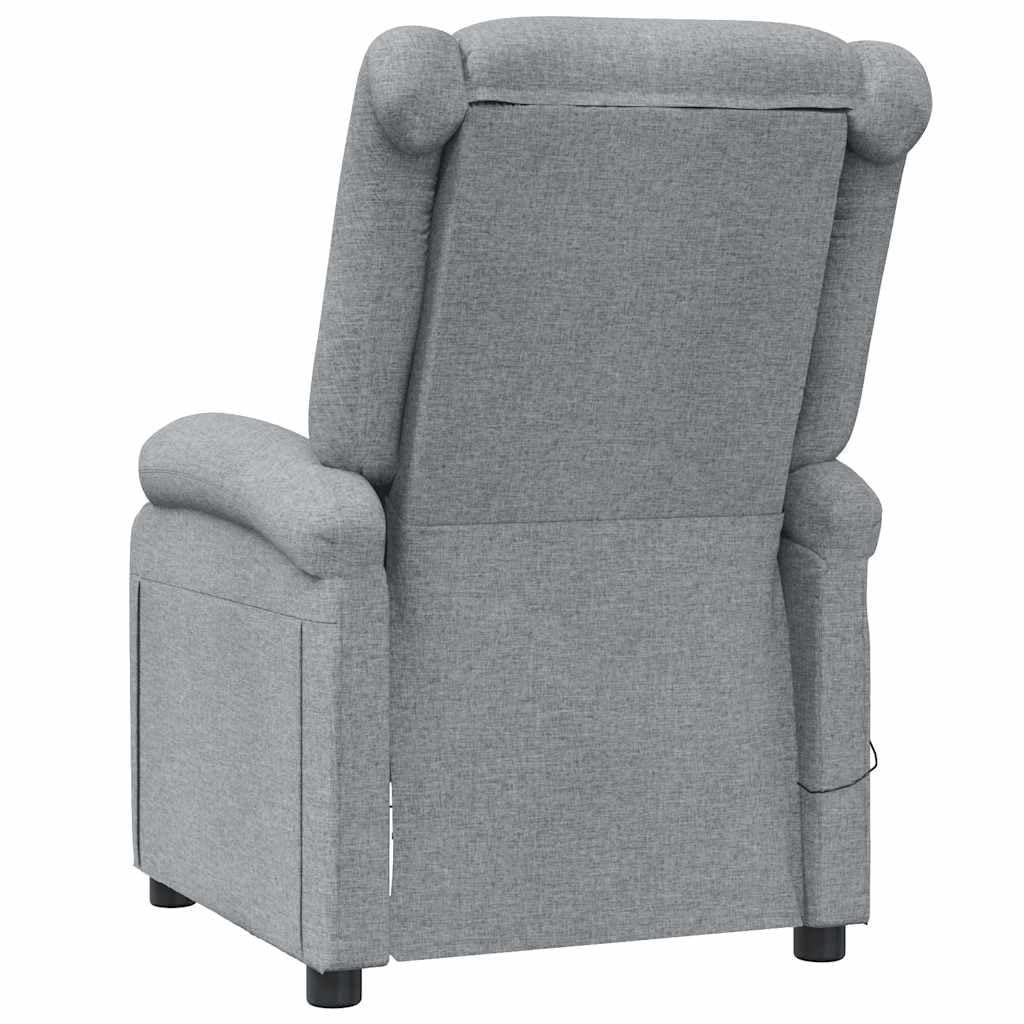 Foto 6 | Sillón Reclinable De Masaje Vidaxl De Tela Gris Claro Con Masaje Vibratorio - Venta Internacional.