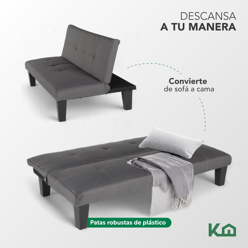 Foto 4 pulgar | Sofá Cama Mia Individual Plegable Y Reclinable Tapizado Lino