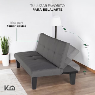 Foto 6 | Sofá Cama Mia Individual Plegable Y Reclinable Tapizado Lino