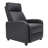 Sillon Reposet Reclinable Pushback Con Masaje Torino Negro Vinipiel
