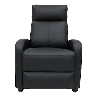 Foto 3 | Sillon Reposet Reclinable Pushback Con Masaje Torino Negro Vinipiel