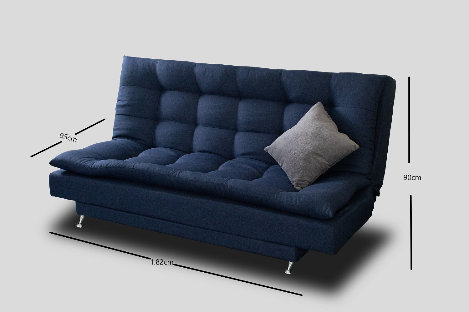 Foto 6 pulgar | Sofá Cama M & E Muebles Carmen Azul Denim De 3 Posiciones