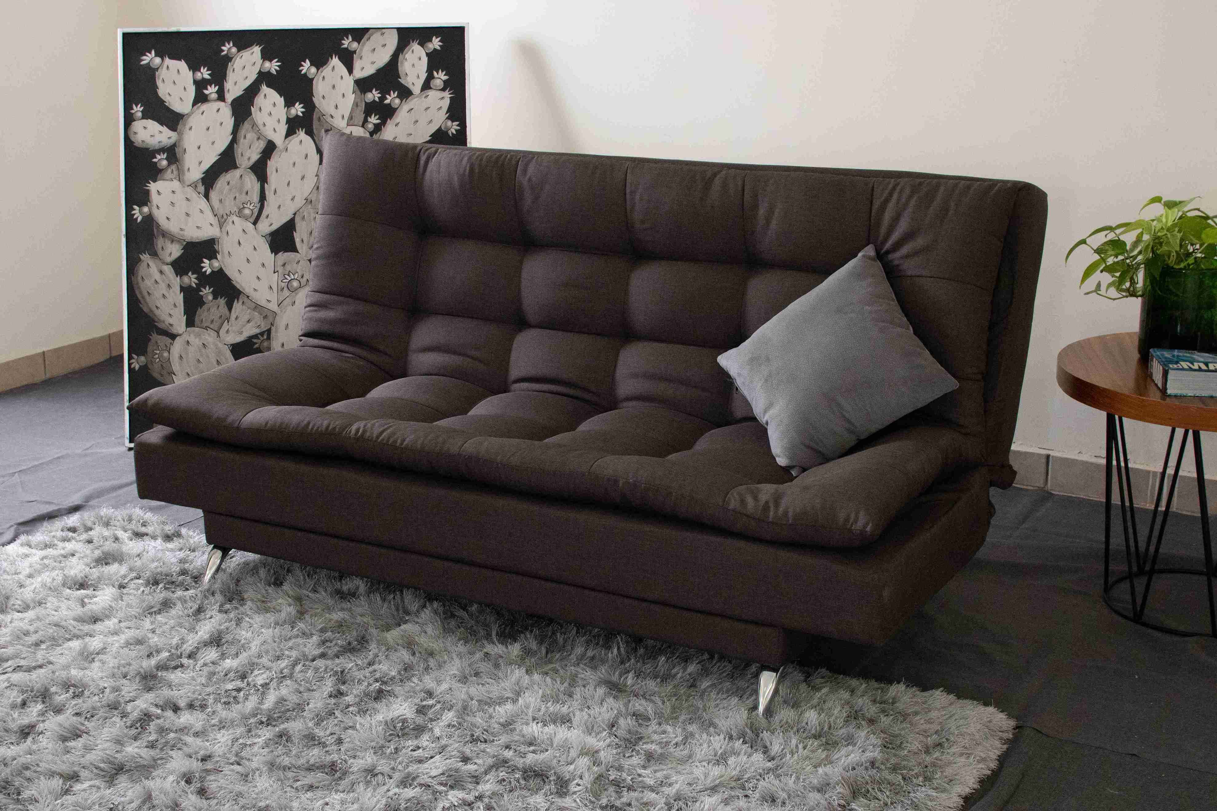 Foto 3 | Sofá Cama M & E Muebles Carmen Chocolate De 3 Posiciones