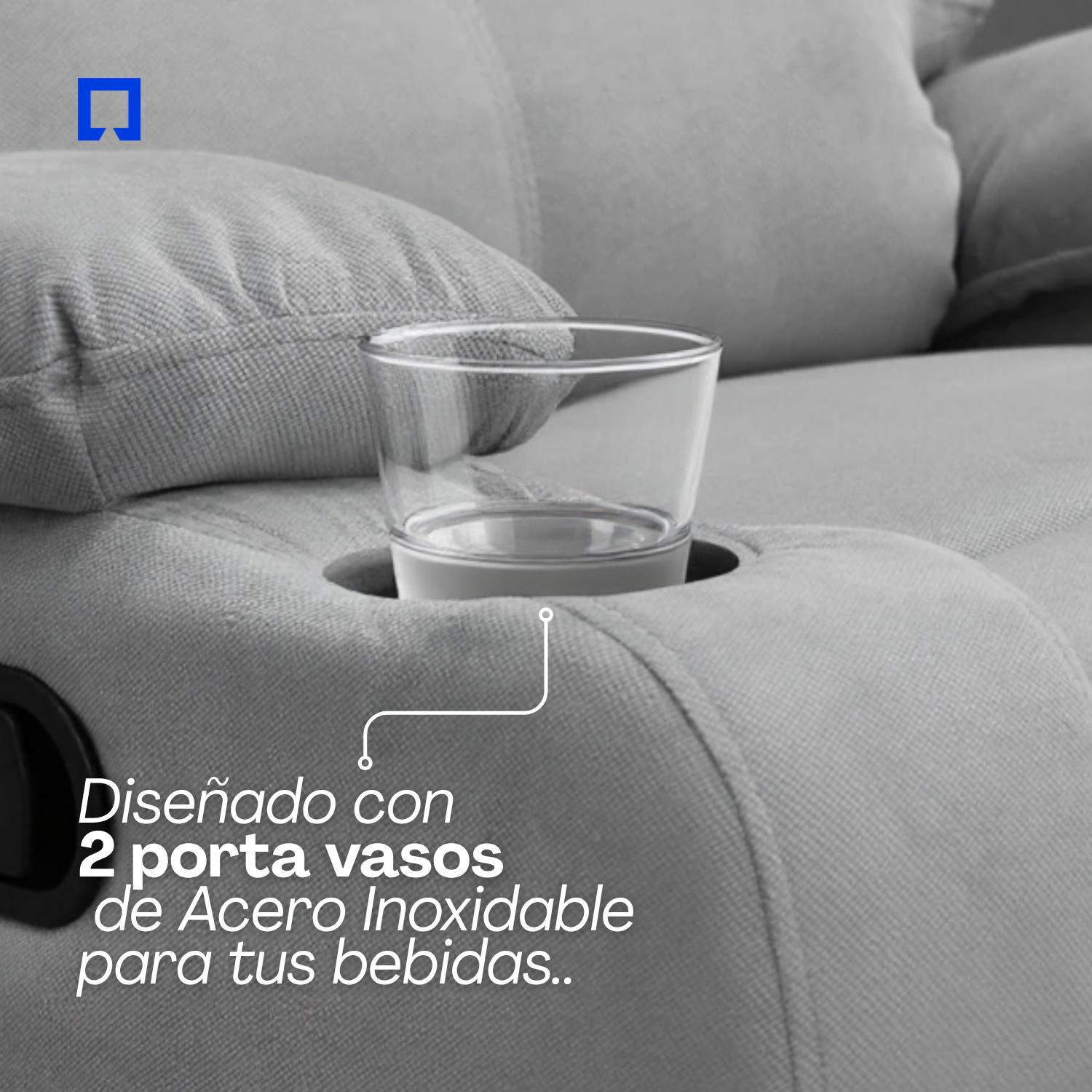 Foto 5 | Sillón Reclinable Giratorio Tela Manual Moderno Mecedora Gris