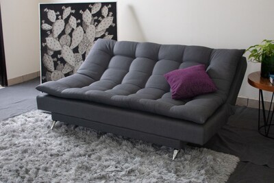 Foto 2 | Sofá Cama M & E Muebles Carmen Gris Oxford De 3 Posiciones